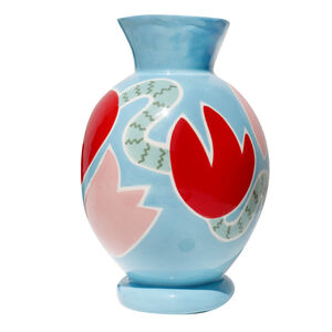 Tulip Blue Vase Vase, medium